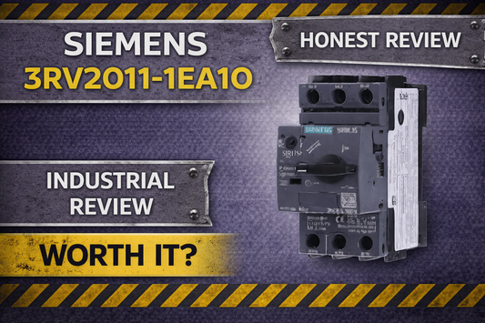 Siemens 3RV2011-1EA10 S00 frame motor protection circuit breaker for three-phase industrial motor applications