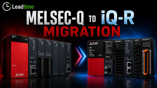 Mitsubishi Electric MELSEC-Q Series and MELSEC iQ-R Series PLC modules side by side for migration planning