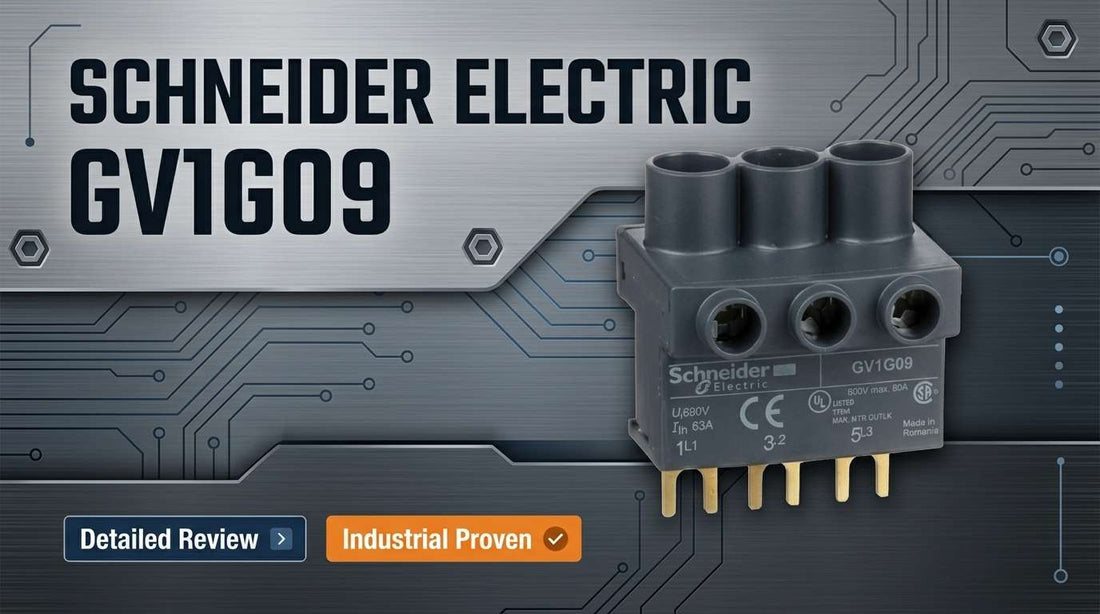 Schneider Electric GV1G09 TeSys 3-pole top-feed terminal block for GV2G busbar incoming power connection