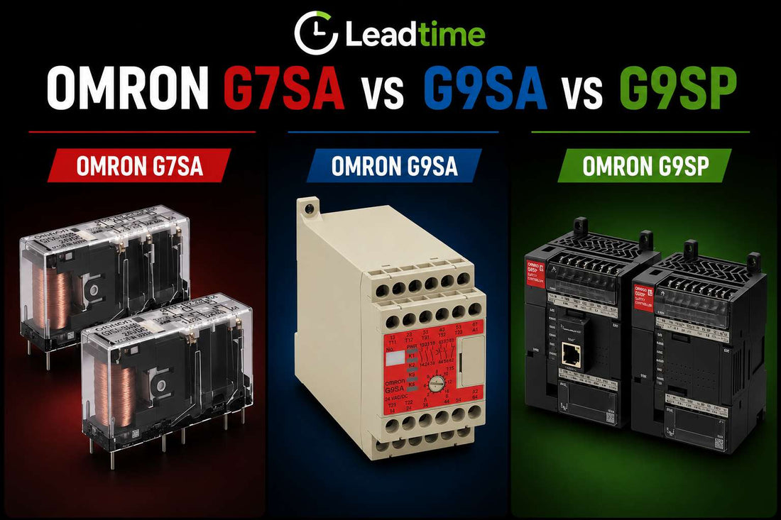 Omron G7SA G9SA G9SP safety relays and safety controller side-by-side comparison for machine safety applications
