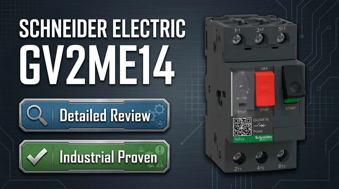 Schneider Electric GV2ME14 TeSys three-pole thermomagnetic motor circuit breaker for 400V DIN rail panel installation