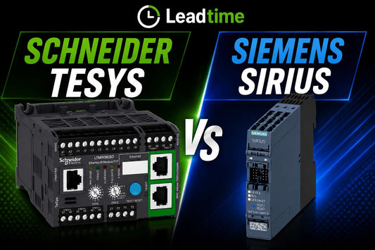 Schneider TeSys D contactor and Siemens SIRIUS 3RT2 contactor side by side for motor control comparison