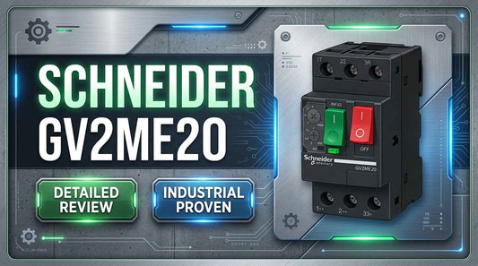 Schneider Electric GV2ME20 TeSys Deca 3-pole manual motor starter and protector for 3-phase motor control panels