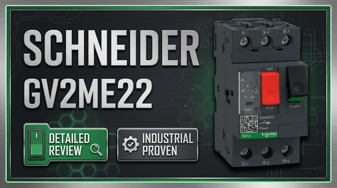 Schneider Electric GV2ME22 TeSys Deca manual motor starter and protector for 20-25A three-phase industrial motor circuits