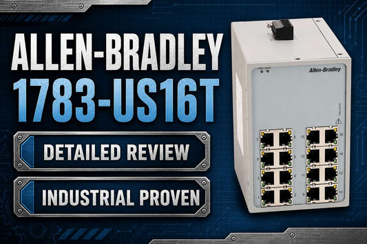 Allen-Bradley 1783-US16T Stratix 2000 16-port unmanaged Fast Ethernet DIN-rail switch for industrial control panels