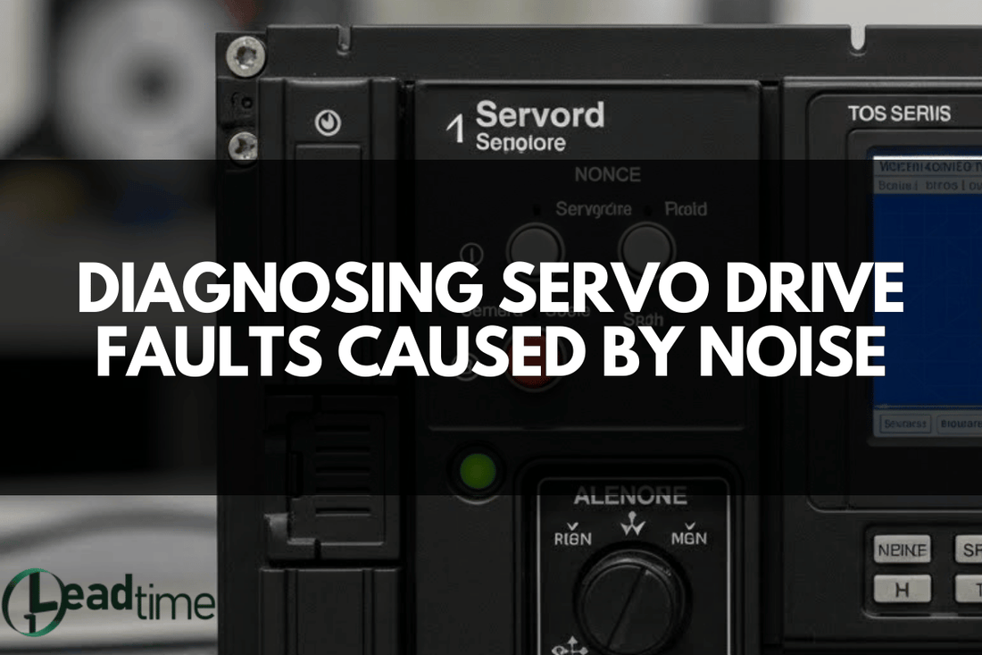Technical schematic of Siemens servo drive diagnostics showing encoder signals and vibration sensors