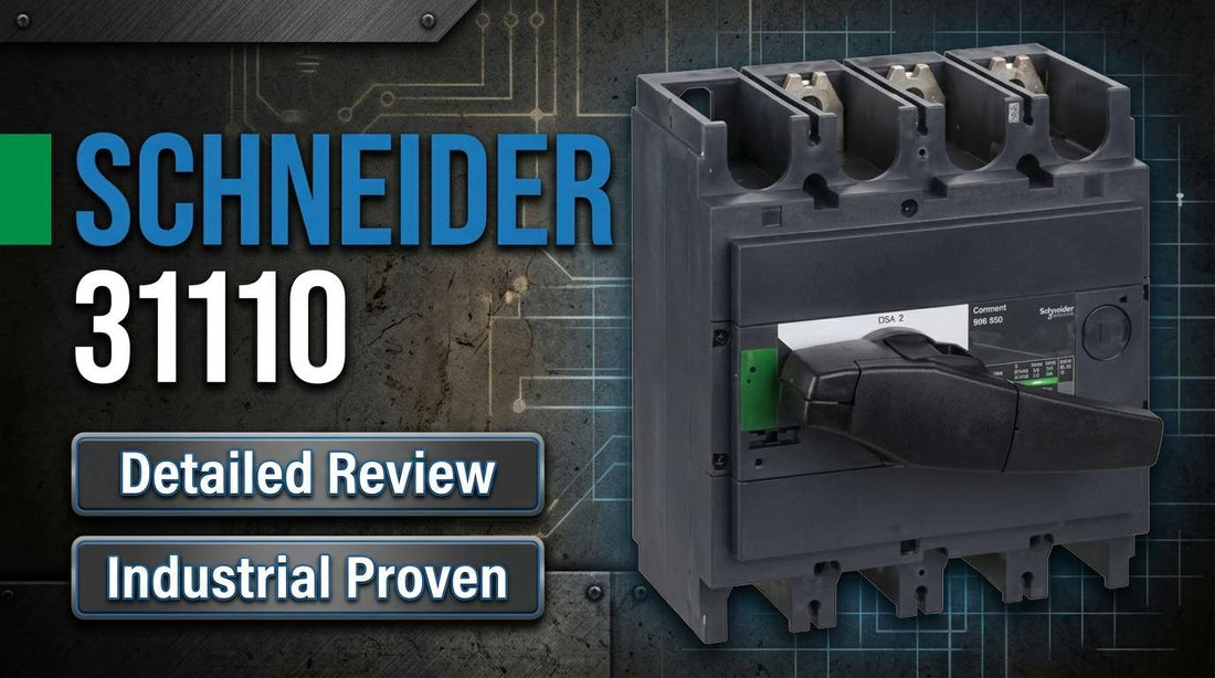 Schneider Electric 31110 Compact INS400 400A 690V 3-pole manual switch disconnector with black rotary handle for industrial panel installation