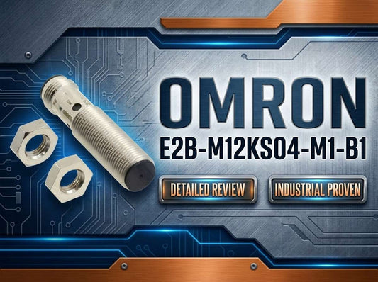 Omron E2B-M12KS04-M1-B1 M12 shielded inductive proximity sensor with PNP NO output for factory automation