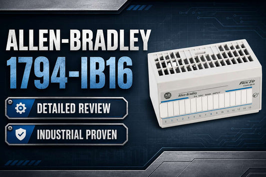 Allen-Bradley 1794-IB16 FLEX 16-point 24V DC sinking digital input module for distributed I/O on industrial automation machines