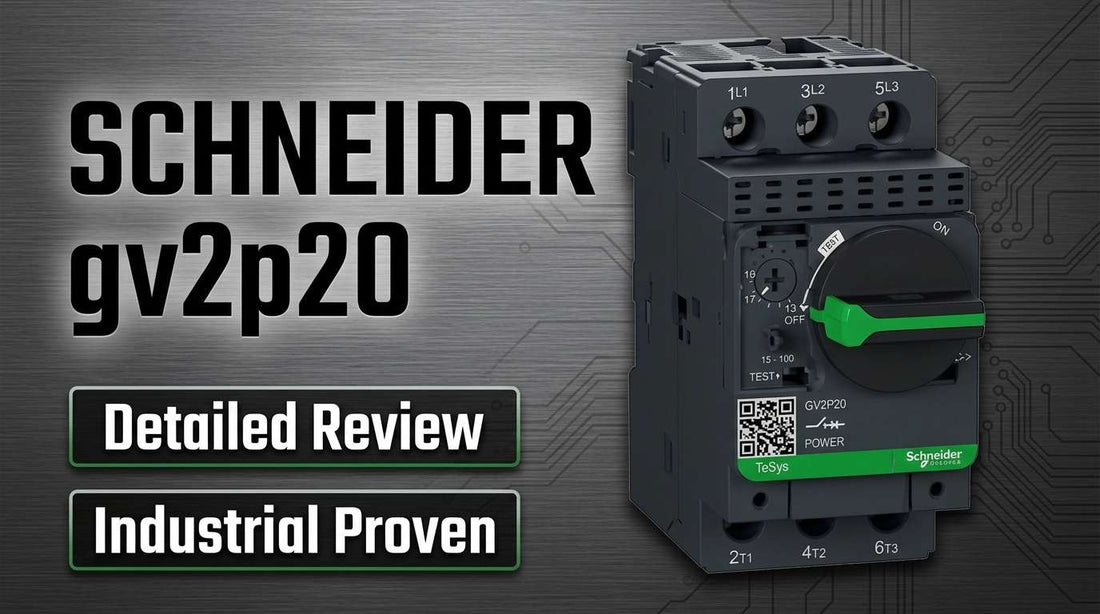 Schneider Electric GV2P20 TeSys Deca manual starter and protector with rotary handle for 3-phase motor control panels