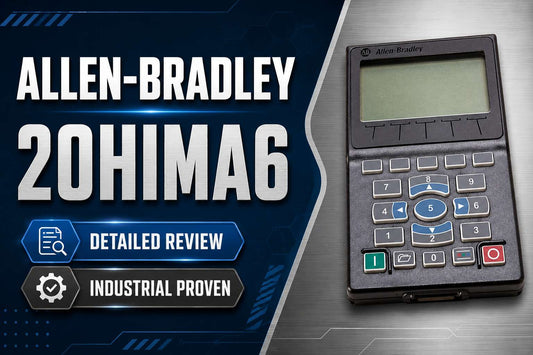 Allen-Bradley 20-HIM-A6 Enhanced Human Interface Module NEMA Type 1 mounted on PowerFlex drive panel door