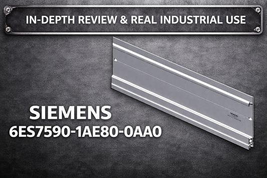 Siemens 6ES7590-1AE80-0AA0 SIMATIC S7-1500 482.6mm aluminum mounting rail with integrated DIN rail for industrial control cabinet